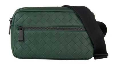 Intrecciato Messenger Mens Bag, front view